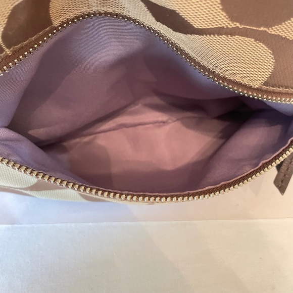 Coach Khaki Signature Canvas Convertible Flap Duffle Shoulder Crossbody Bag - Picture 9 of 16